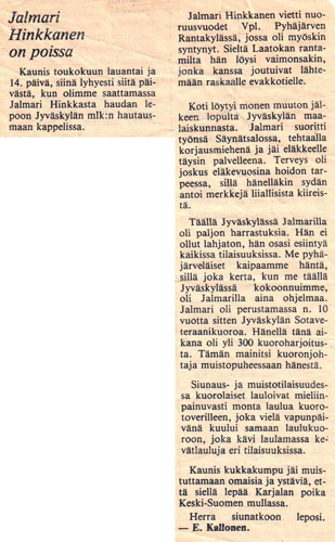 Hinkkanen Jalmari muistok.